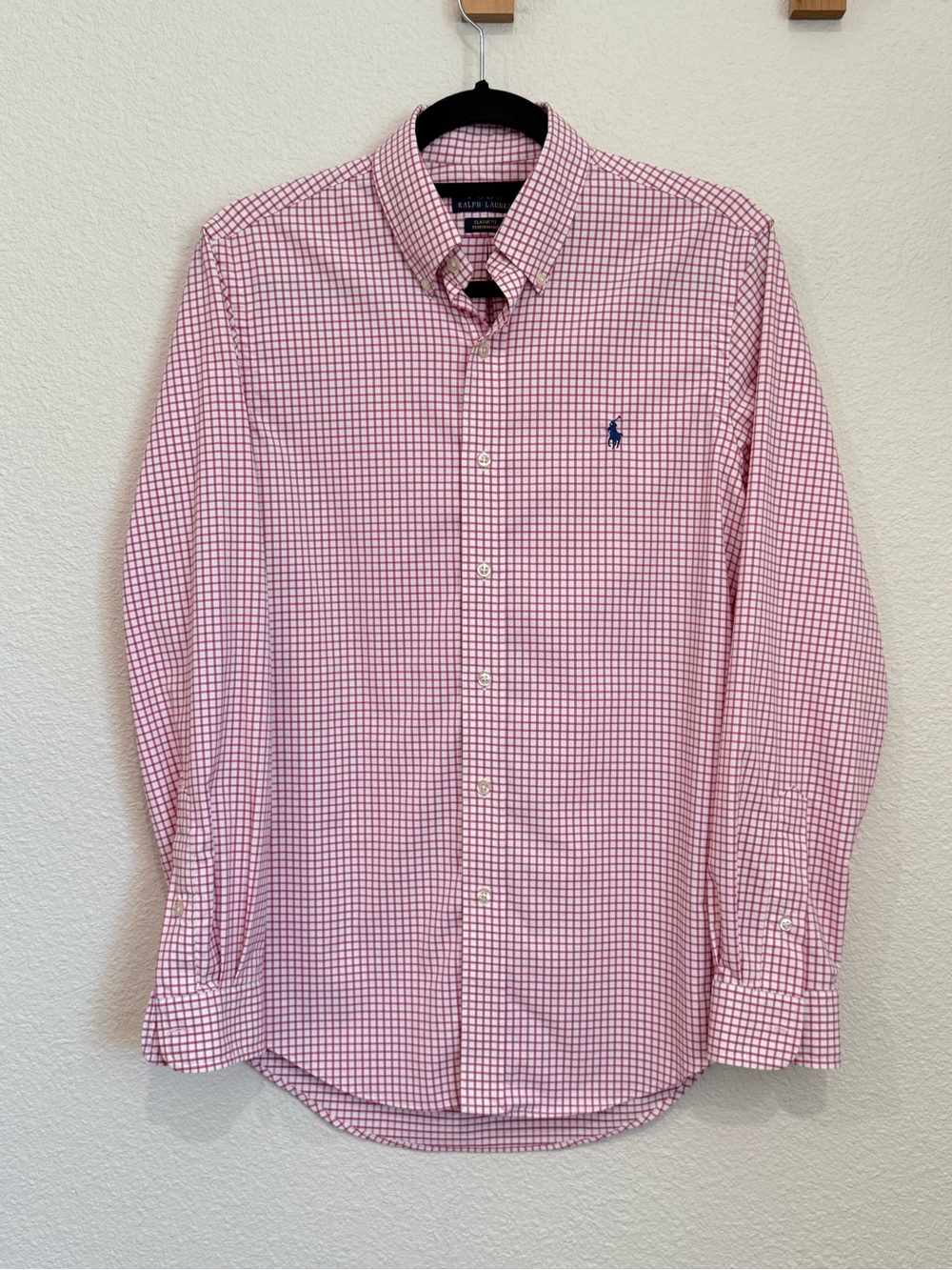 Polo by Ralph Lauren Pink Gingham Men’s Performance Button-Down Shirt